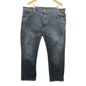 Levi Strauss Mens Jeans 559 W42 L30 Dark Wash Stretch Straight Leg Denim Blue